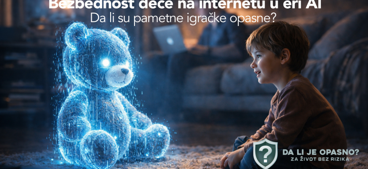 Dete se igra sa pametnom AI igračkom i bezbednost dece na internetu