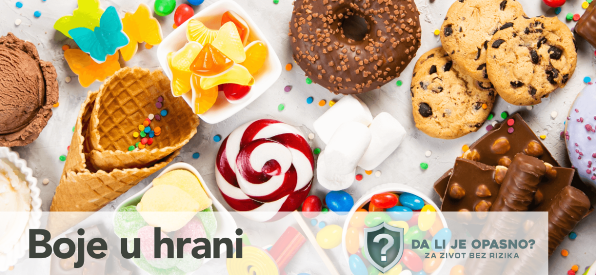 Jarko obojeni proizvodi i deklaracija sa E-brojevima boja u hrani