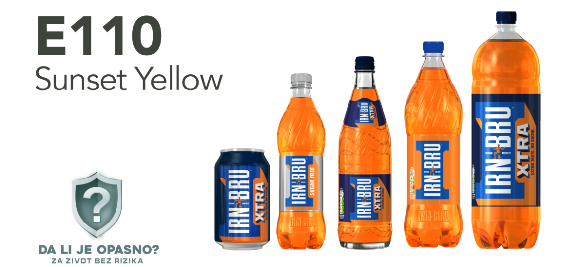 E110 Sunset Yellow na deklaraciji hrane – veštačka narandžasta boja u slatkišima i pićima