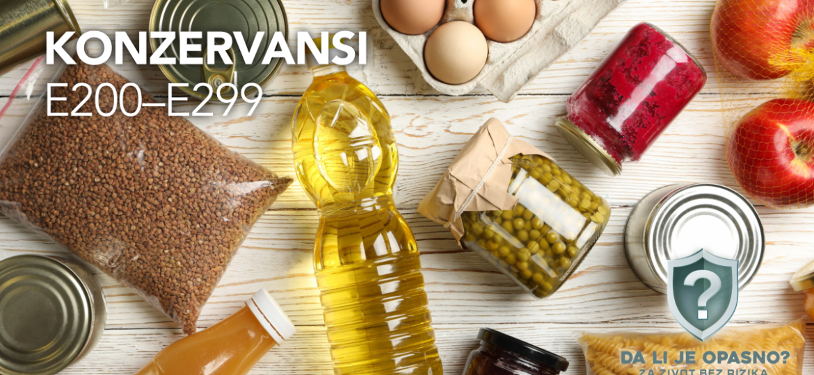 Konzervansi E200–E299 – lista i objašnjenja (sorbati, benzoati, sulfiti, nitriti)